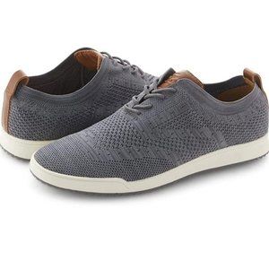 IZOD Men's Grey Breeze Oxford Wingtip Memory Foam Canvas Shoes NEW
